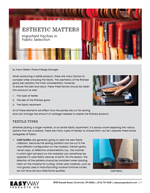 Esthetic matters – important factors in fabric selection