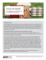 Foam or fiber – a comparison of fill material for outdoor cushioning